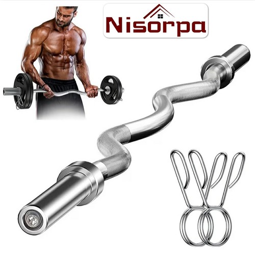 Nisorpa 47inch curl bar weight - curl,