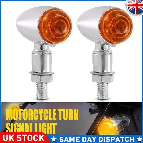 Motorcycle chrome amber - 2x, led