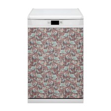 Kitchen Decorative Magnets Cover for Dishwasher Old city Made to Measure