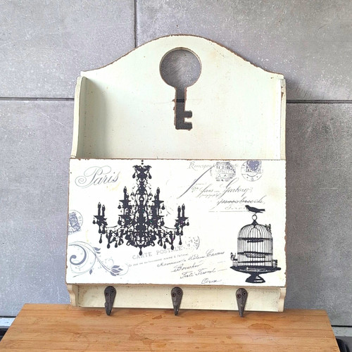 Shabby chic paris wall mounted - chic,
