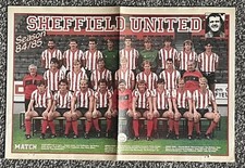 Match Football Magazine Centre Page Team Picture - SHEFFIELD UNITED 1984-85