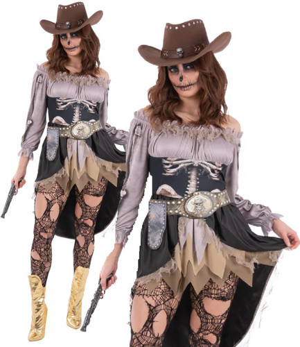 Skeleton saloon girl costume - girl,