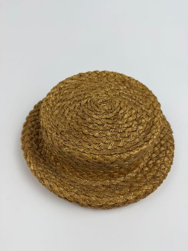 Natural straw boater hat - natural,