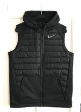 nike hybrid standard fit mens hooded gilet bodywarmer size medium