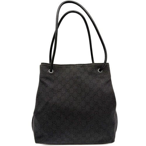Gucci canvas black leather - gg,