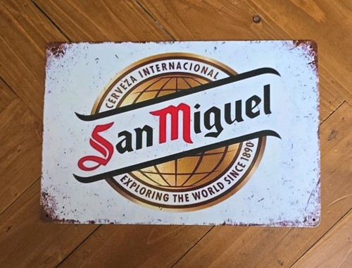 San miguel metal - wall, sign