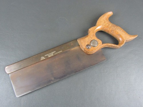 Vintage brass backed tenon - 10",