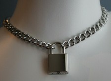 Padlock stainless steel - on,