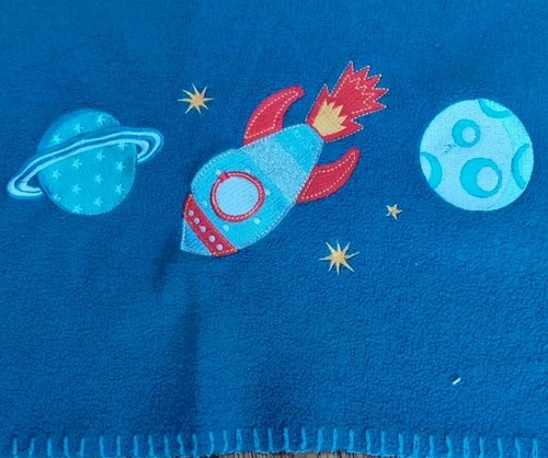 Next rocket theme blue fleece - rocket,