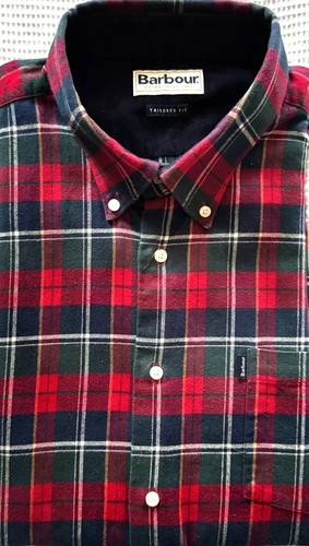 Barbour red green blue tartan - red,