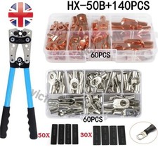 140PC Cable Lugs Copper Ring