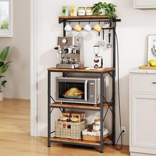 Bakers rack with power outlet - rack,