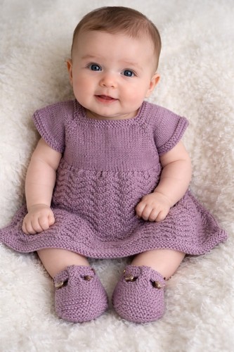 Hand knitted dress and