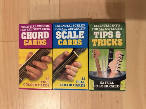 Guitar tuition cards 3 packs - guitar,