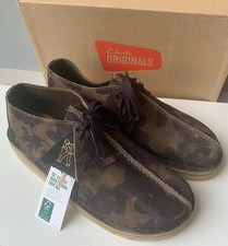 NEW WOMEN CLARKS ORIGINALS CAMOFLAGE DESERT TREK SUEDE SHOES UK SIZE  6