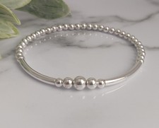 Sterling Silver  Elasticated