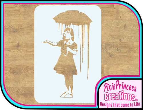 Banksy home umbrella girl - home,