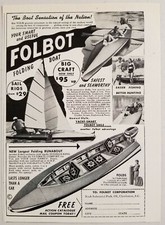 1954 Print Ad Folbot Folding Boats Sails, Runabout Charleston,SC