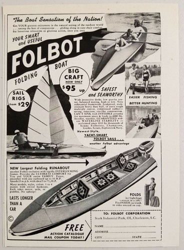 1954 print folbot folding - 1954, ad
