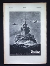 Original WWII Advert – Blackburn Skua Aircraft & Bristol Perseus Engine, 1940