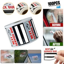 100Pcs/roll Oil Change Service Reminder Stickers Clear Window Labels Accessories