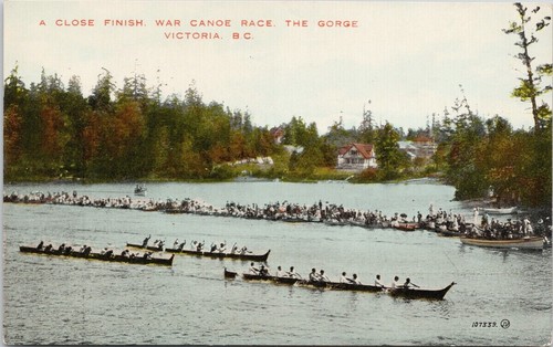 Victoria war canoe race at - canoe,