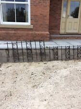 Antique Wrought Cast Iron Railing Fencing Panel Balustrade X 2
