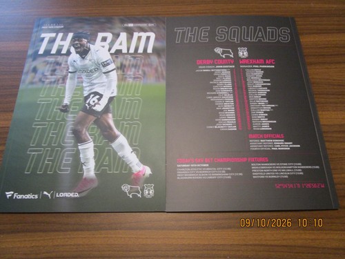 Derby county wrexham - v,