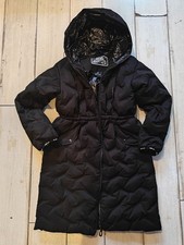 😍Stylish REPLAY Long Quilted Padded Winter Coat Hooded Puffer Jacket size 14/16