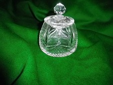 Cut glass jam pot