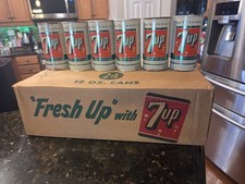 Vintage 7-UP Lot 6 Soda EMPTY