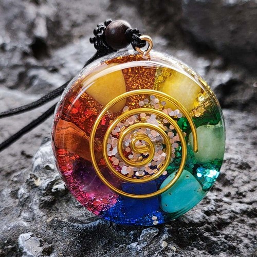 Orgonite pendant necklace - orgonite,