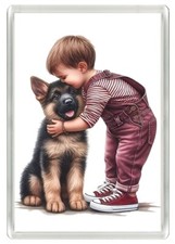 GERMAN SHEPHERD PUPPY & CHILD