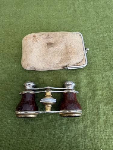Antique opera glasses red - opera, faux