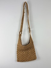 Tan Woven Straw Crochet