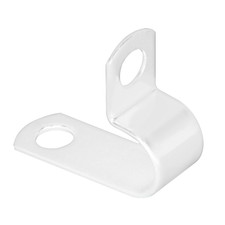 Cable P Clips, White, Max Cable 6.6mm, Q Crimp, Unicrimp QPC28LSFW X3 PK Of 50