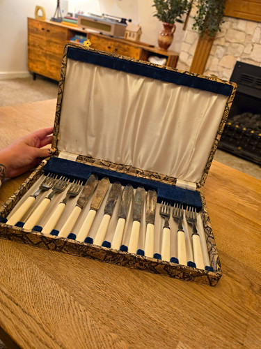 Vintage retro 24pc cased - vintage/retro,