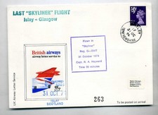 1974 British Airways Flight Cover Last Skyliner Islay Glasgow