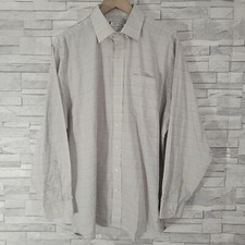 Mens VINTAGE Dress Shirt Beige