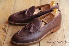 Grenson Burgundy Grain Leather Tasselled Shoes Loafers Men's UK 7 F EU 41 US 8