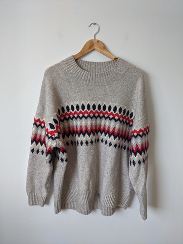 Fair isle stone - stone‑pattern, h&m