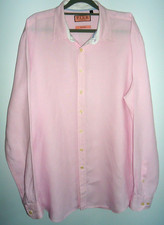 THOMAS PINK MEN'S 100% LINEN SHIRT  -  XL  - USED *