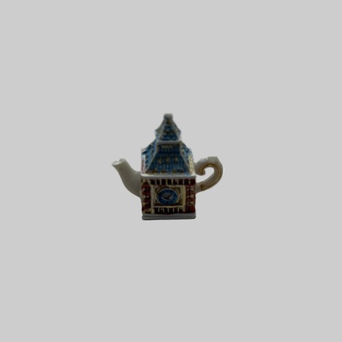 Dolls house big ben - dolls, teapot