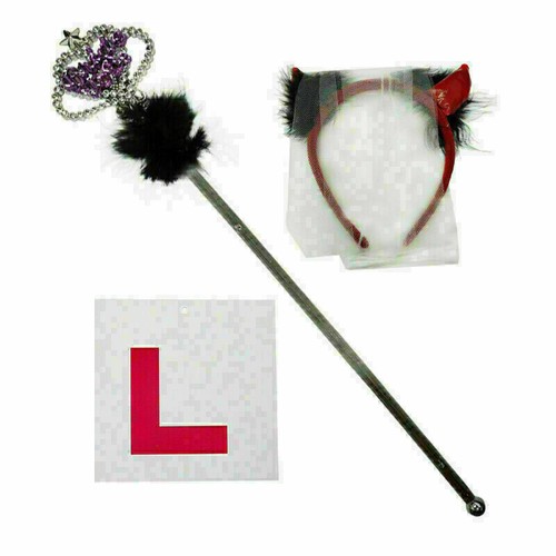 Red devil horns - headband, l