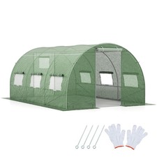 4 x 3 x 2M Walk-in Polytunnel Greenhouse Large Garden Tunnel Grow House