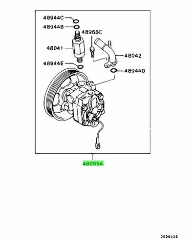 Power steering oil pump assy - power,