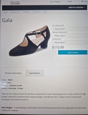 Warner Kern "Gala"  Dance Shoes. Black Goatskin Suede. Women's.  Size 5.5 (UK 6)