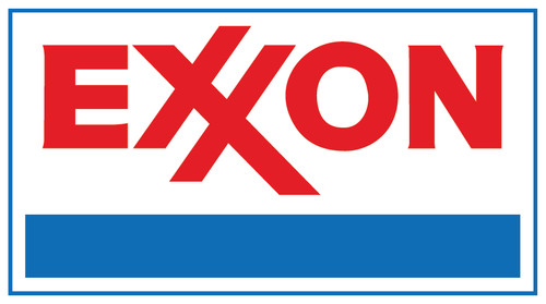 Exxon gasoline main sticker - exxon,