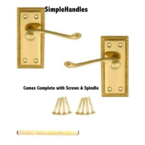 Georgian roped edge latch - roped,