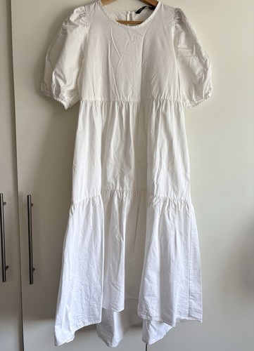 Zara white 100 cotton - cotton, puff